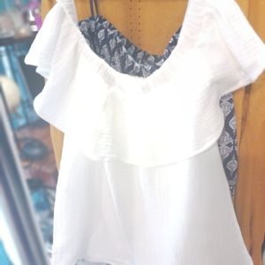 Off shoulder white  blouse